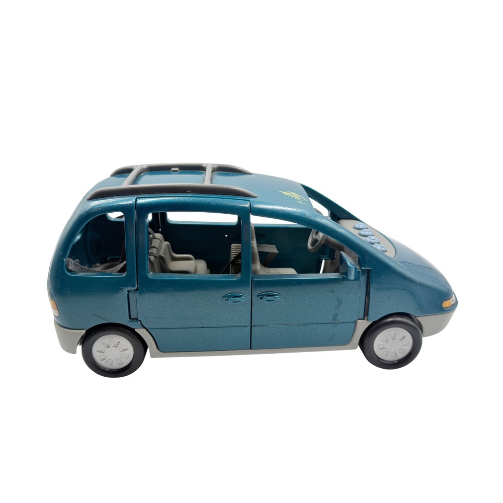 Fisher Price Loving Family Minivan Kids Teal Blue Plastic 1999 Toy Car Vehicle